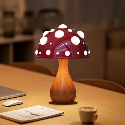 Lampe décorative en forme de champignon amanite