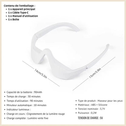 Appareil de massage oculaire portatif rechargeable