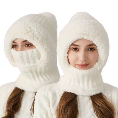 Pasamontañas suave de terciopelo para mujer