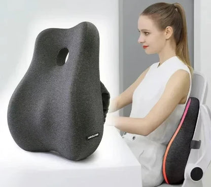 Coussin ergonomique 2 en 1 en mousse à mémoire pour chaise de bureau