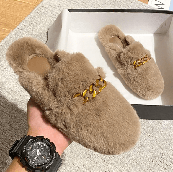 Zapatillas de peluche acogedoras para mujer