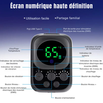 Rodillera Térmica Masaje EMS 60 °C – Batería de Larga Duración 5000 mAh
