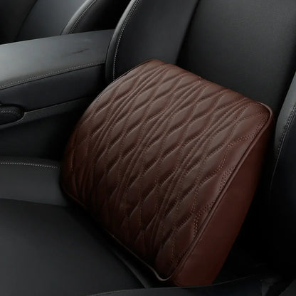 Almohada cómoda de piel sintética para el cuello del coche
