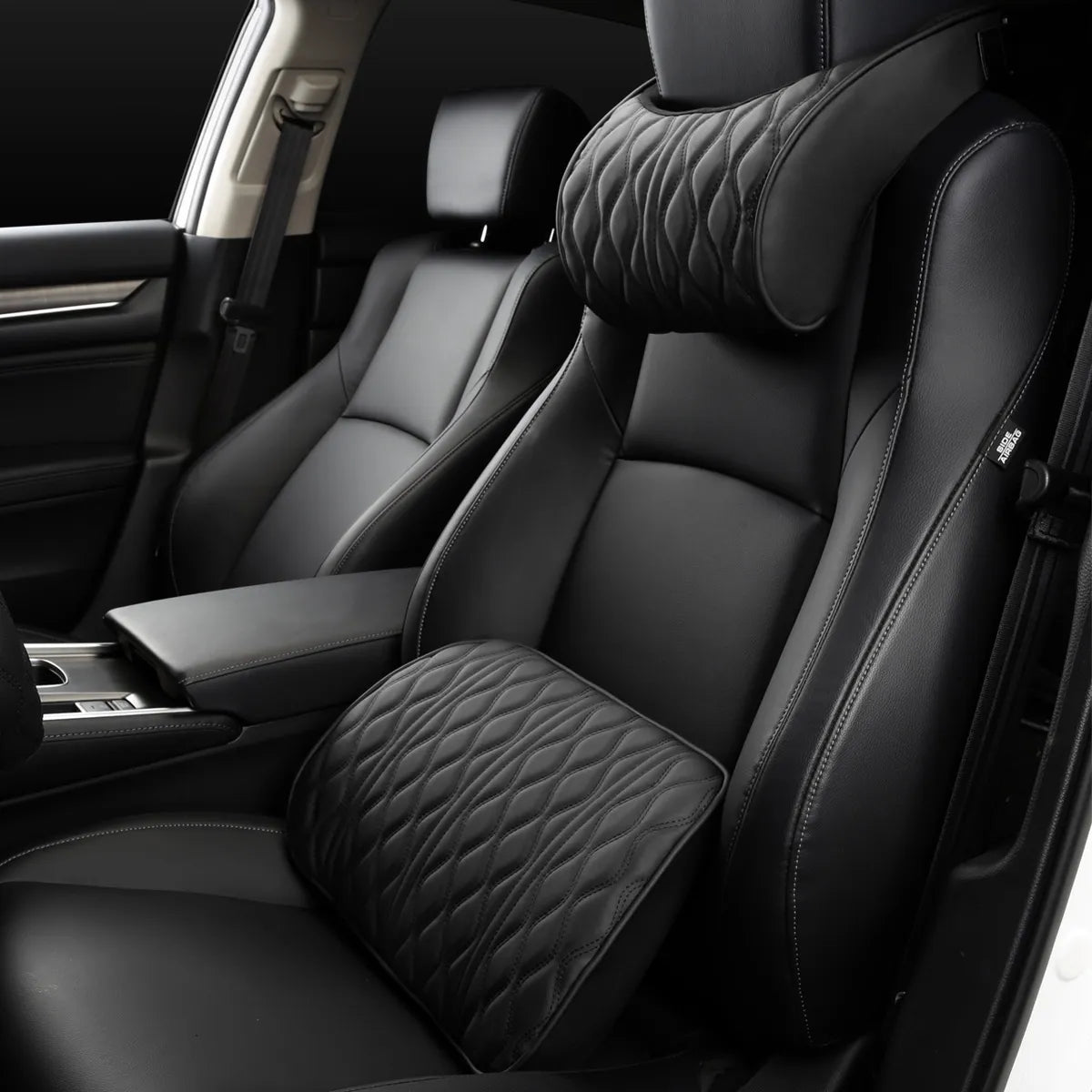 Almohada cómoda de piel sintética para el cuello del coche