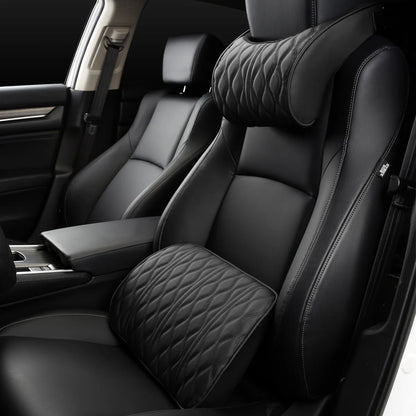 Almohada cómoda de piel sintética para el cuello del coche