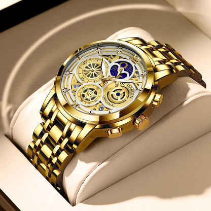 Montre chronographe élégante à quartz analogique