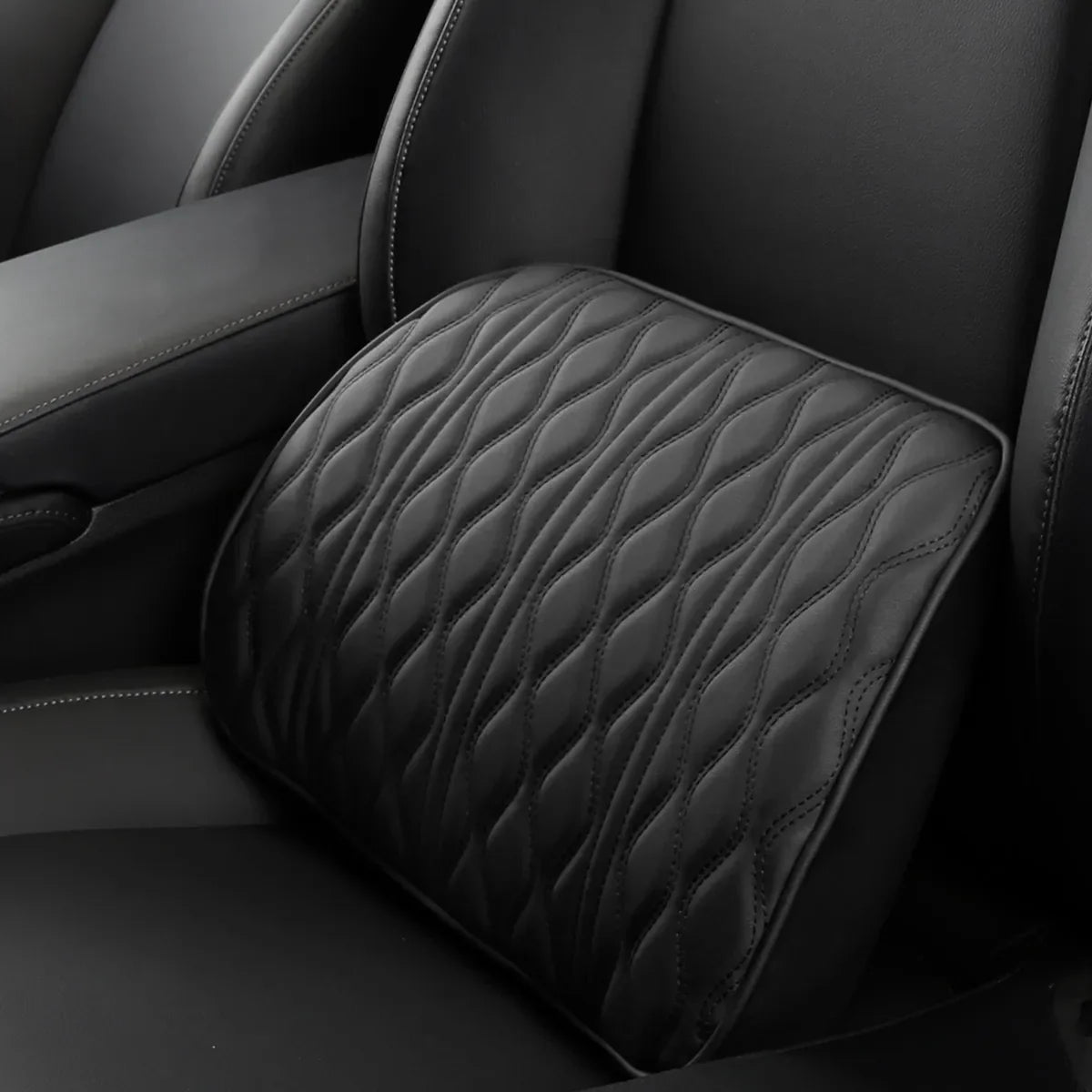 Almohada cómoda de piel sintética para el cuello del coche