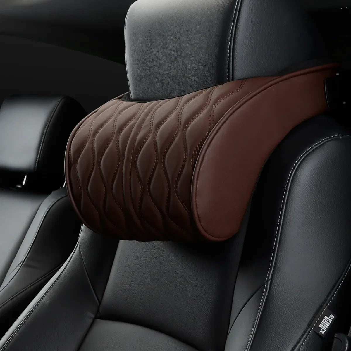 Almohada cómoda de piel sintética para el cuello del coche
