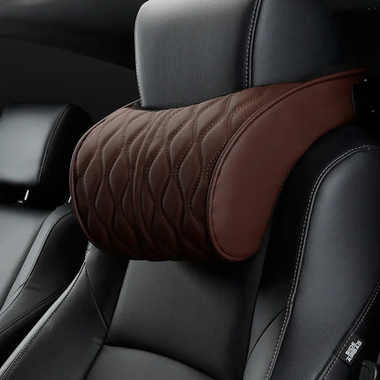 Almohada cómoda de piel sintética para el cuello del coche