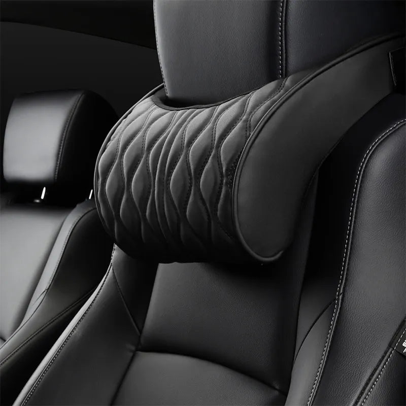 Almohada cómoda de piel sintética para el cuello del coche