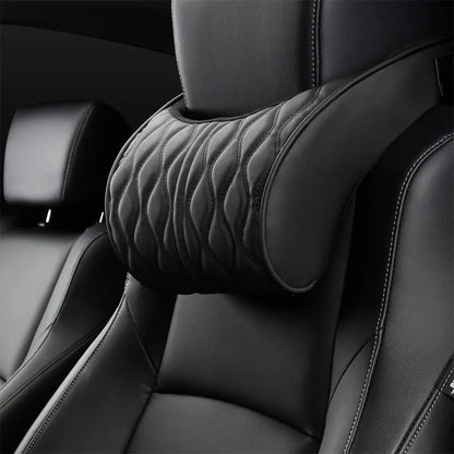 Almohada cómoda de piel sintética para el cuello del coche
