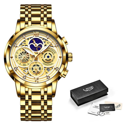 Montre chronographe élégante à quartz analogique