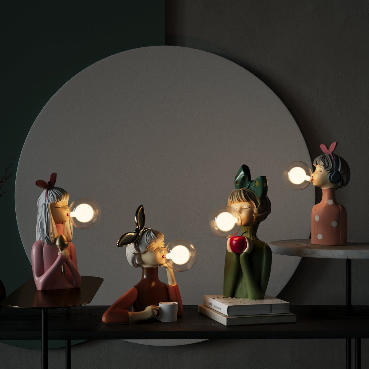 Lampe de table élégante à éclairage LED pour intérieur