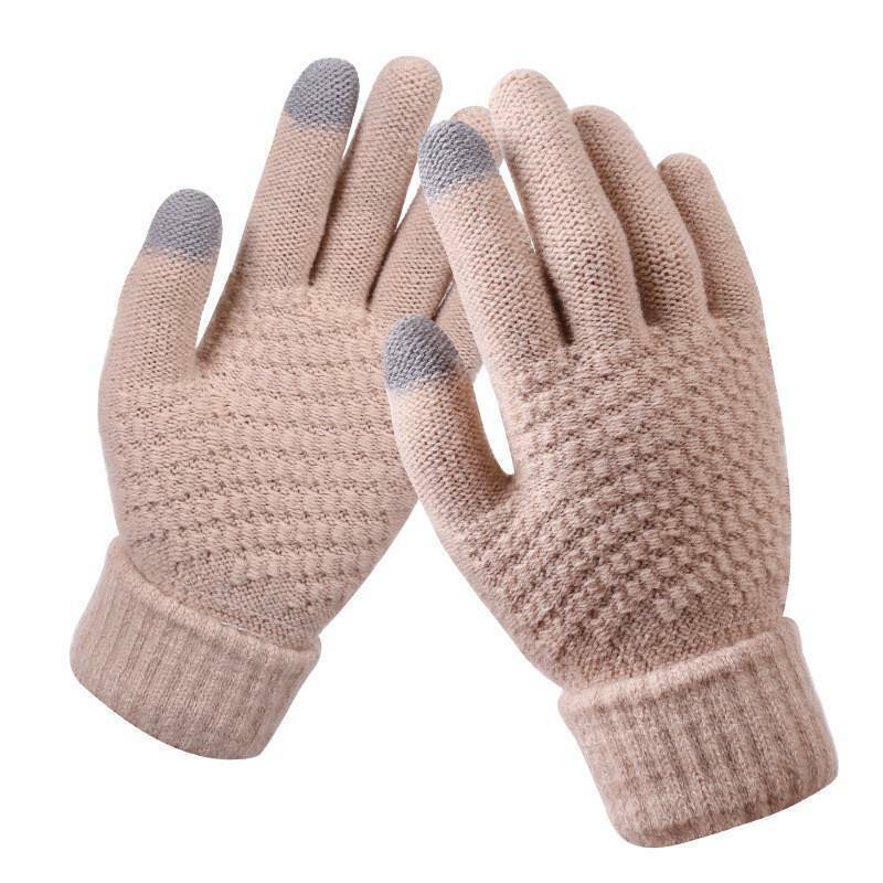 Guantes de punto elegantes y prácticos