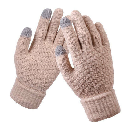 Guantes de punto elegantes y prácticos