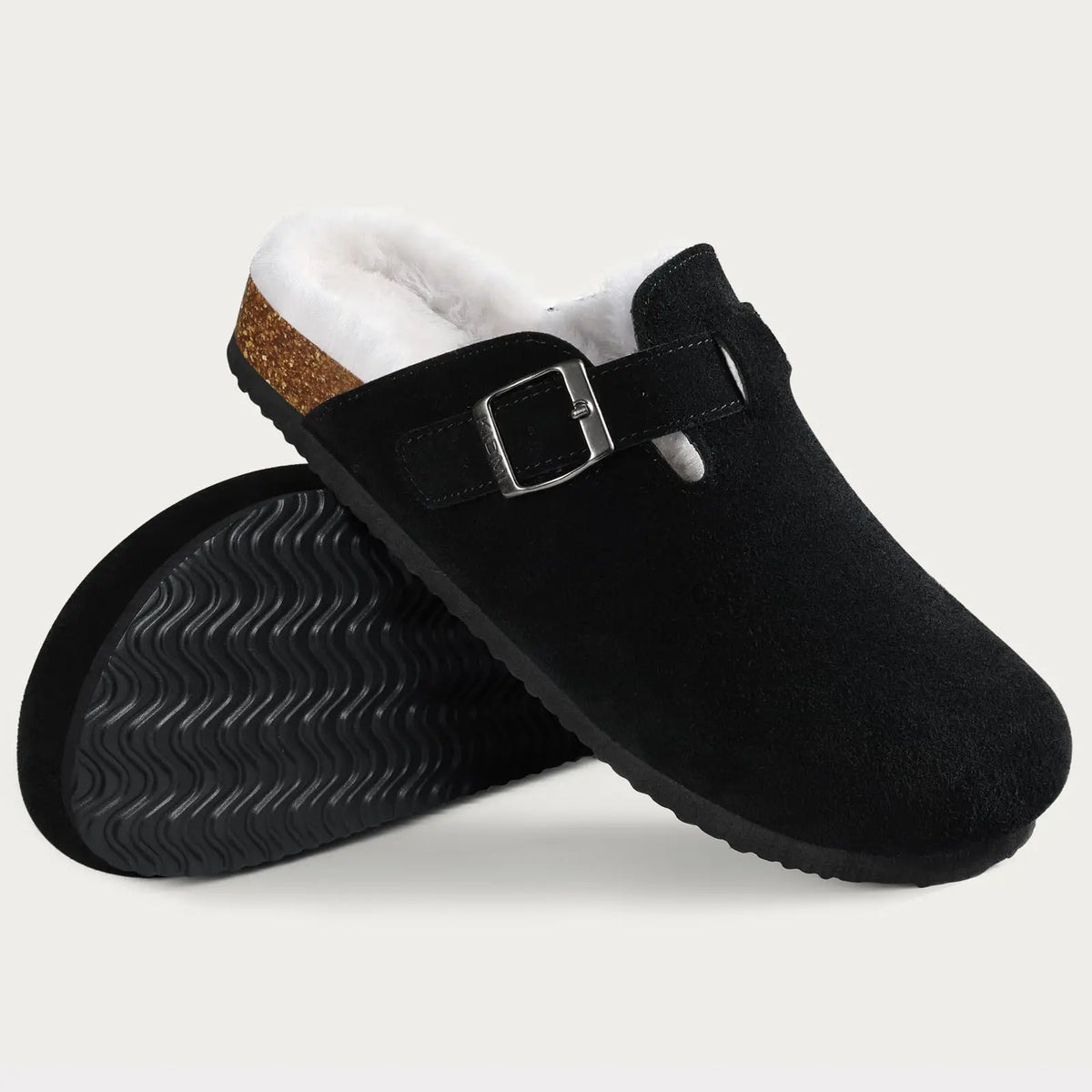 Sabots fourrés confortables en textile doux