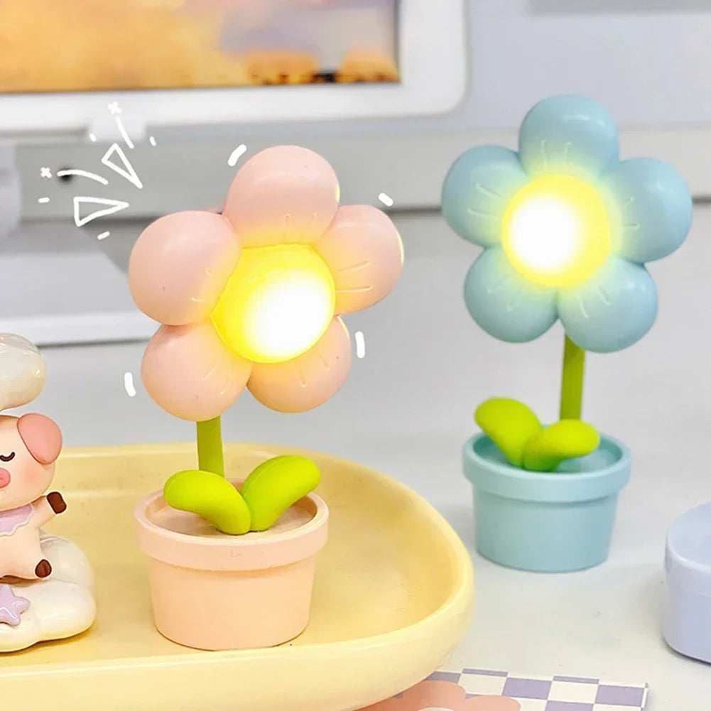 Lampe de table décorative forme fleur compacte