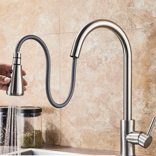 Grifo de cocina con ducha extraíble ajustable