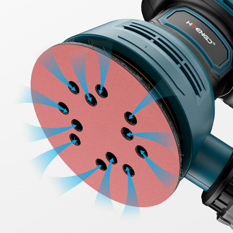 Ponceuse excentrique avec collecteur de poussière 125 mm avec disques