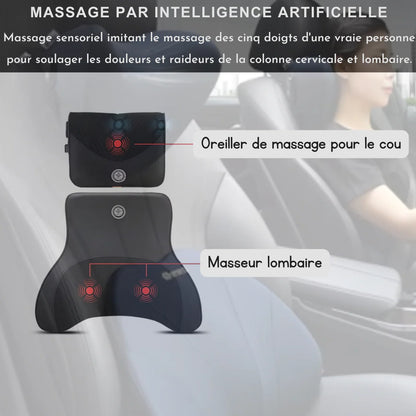 Almohada de masaje para asiento de coche de espuma viscoelástica ecológica