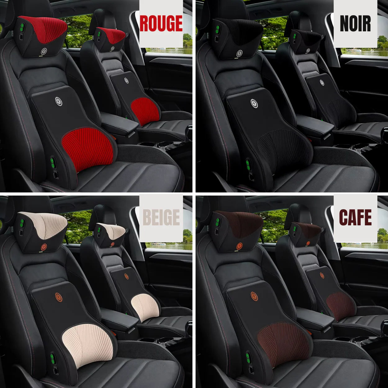 Almohada de masaje para asiento de coche de espuma viscoelástica ecológica