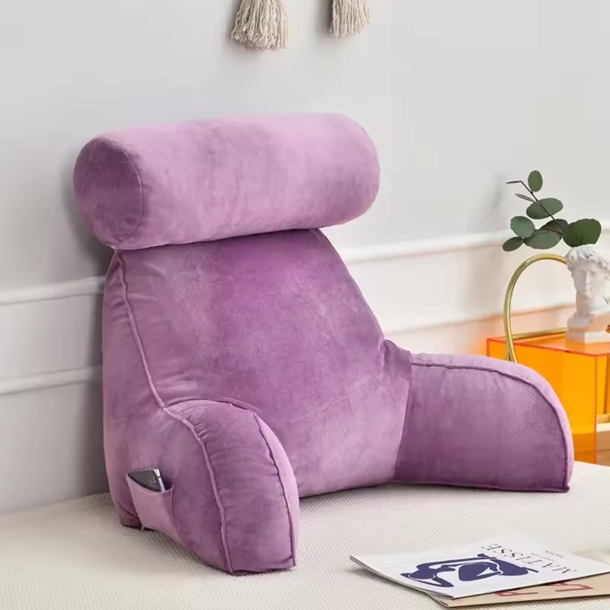 Almohada ergonómica de lectura con memoria de forma