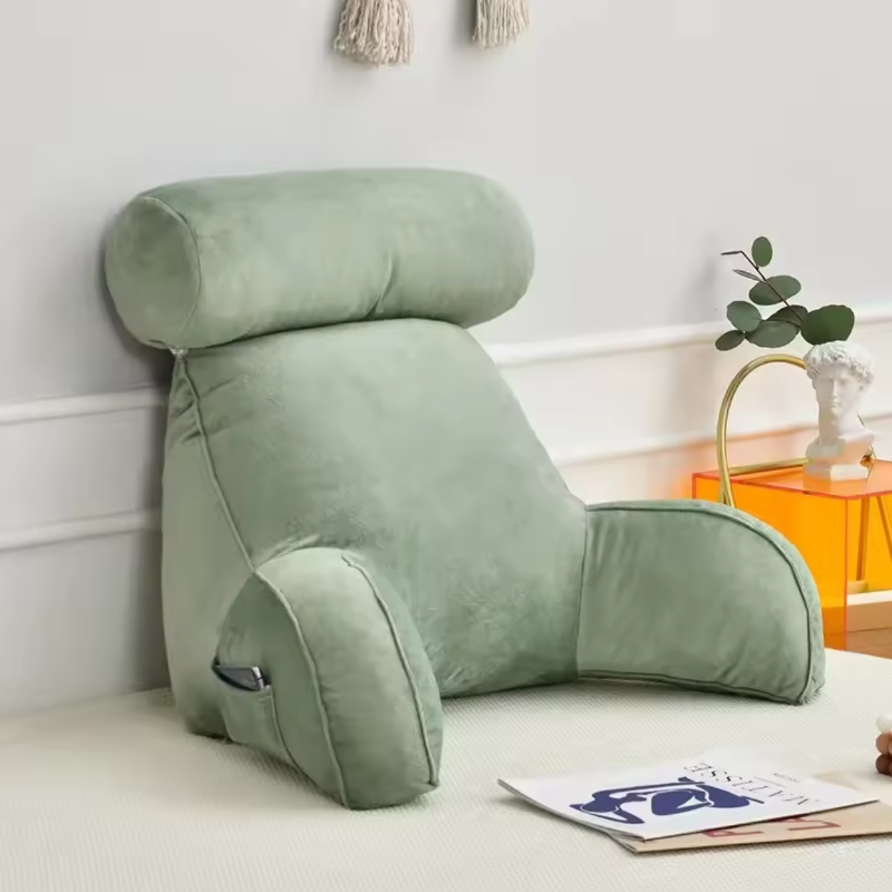 Almohada ergonómica de lectura con memoria de forma