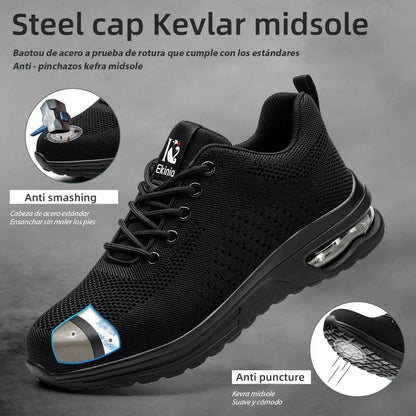 Chaussures de sécurité légères à coussin d'air antidérapantes