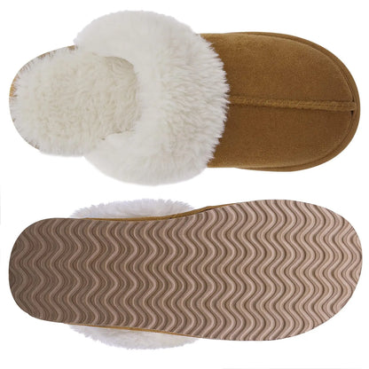 Pantoufles en mousse à mémoire de forme pelucheuses