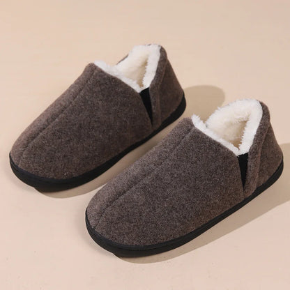 Pantoufles moelleuses en fourrure chaude coordonnante