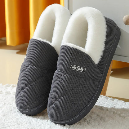 Pantuflas acogedoras de felpa para hombre y mujer