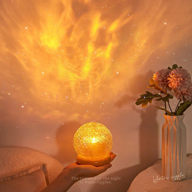 Lampe projecteur d'ondes d'eau à LED ambiance lumineuse