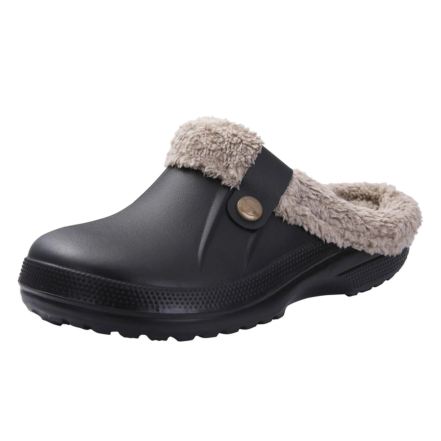 Pantuflas cálidas antideslizantes de piel sintética unisex