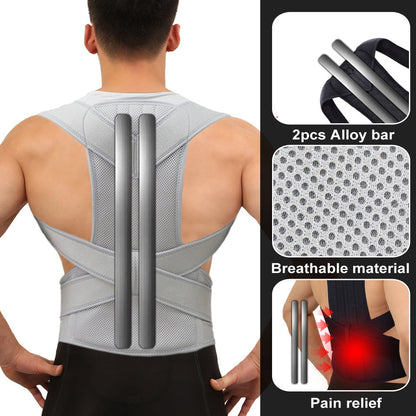 Correcteur de posture réglable à barre en alliage