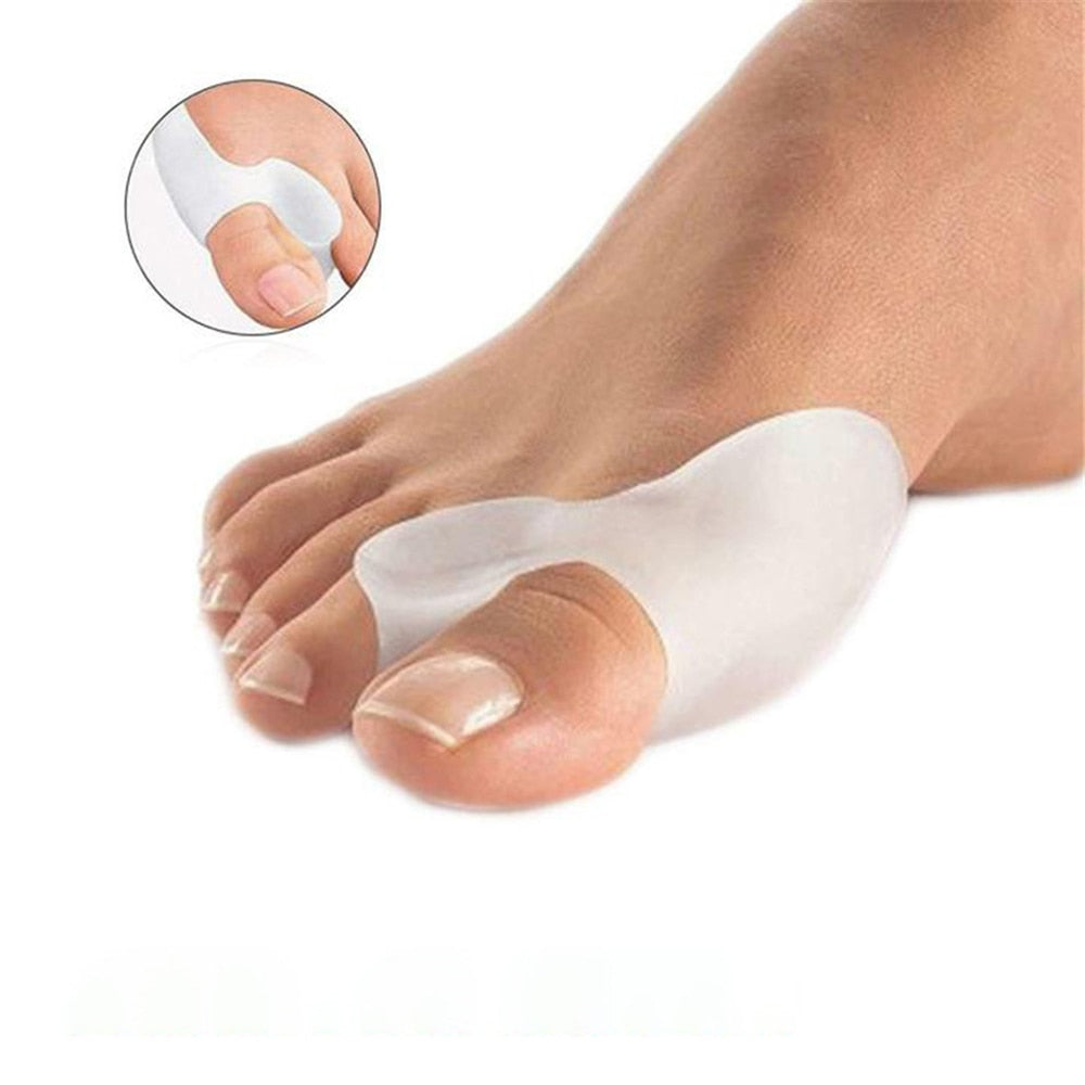 Correcteur hallux valgus ajustable en silicone blanc