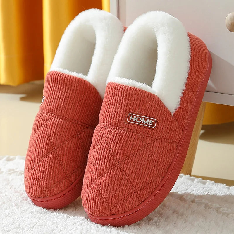 Pantuflas acogedoras de felpa para hombre y mujer
