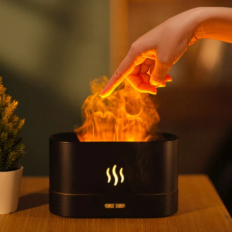 Lampe de Nuit Ambiance avec Effet Flamme - Santeova