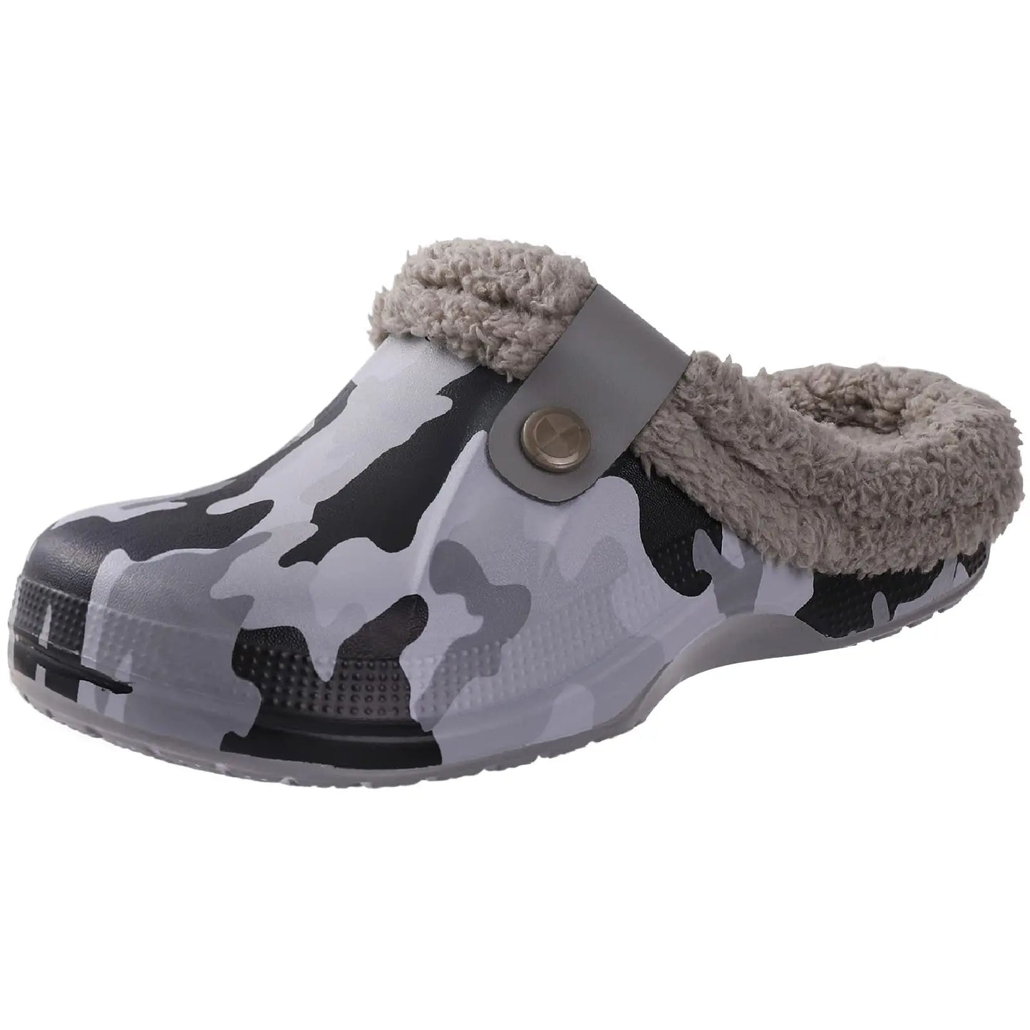 Pantuflas cálidas antideslizantes de piel sintética unisex