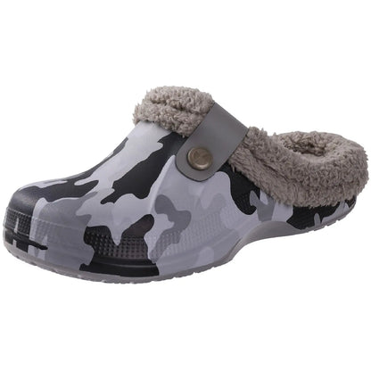 Pantuflas cálidas antideslizantes de piel sintética unisex
