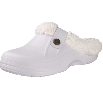 Pantuflas cálidas antideslizantes de piel sintética unisex