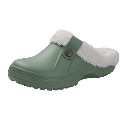Pantuflas cálidas antideslizantes de piel sintética unisex