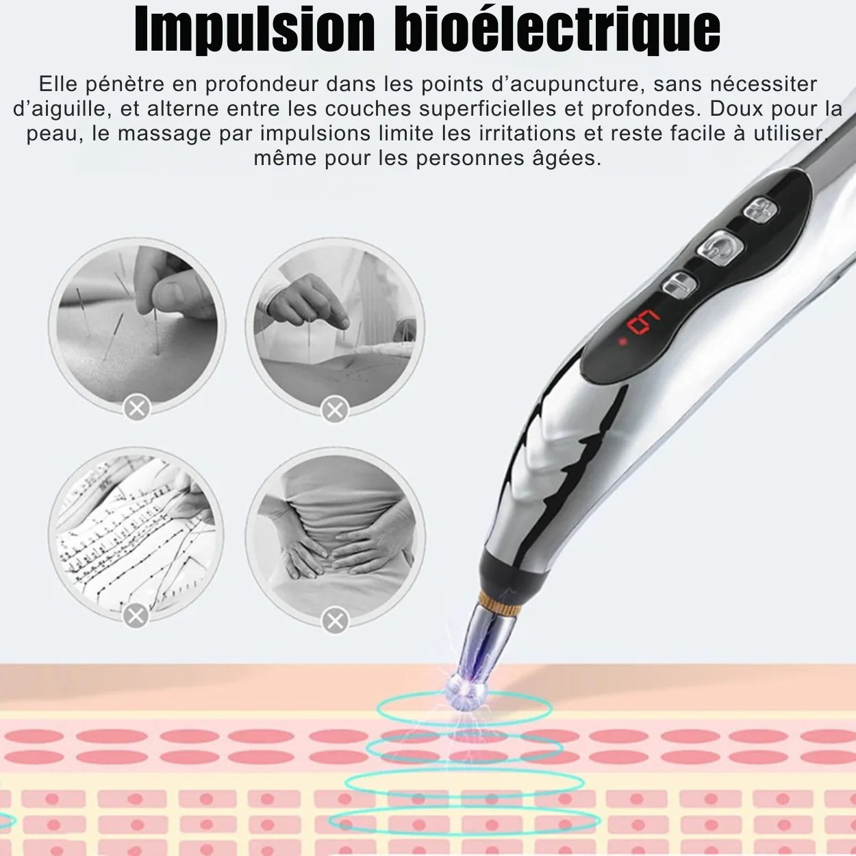 Pluma de Acupuntura Energética de Impulsos