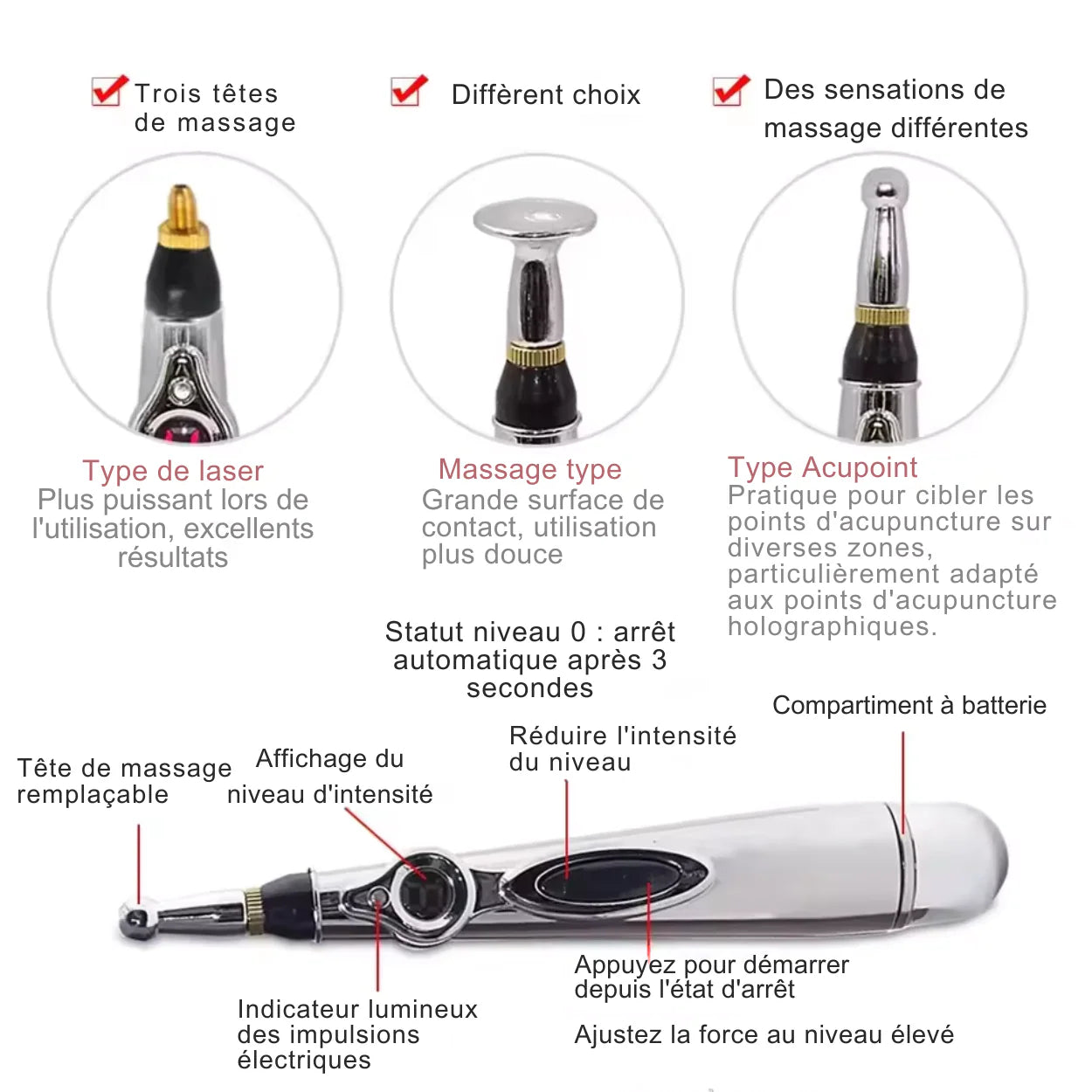 Lápiz de Acupuntura Electrónica Alivio Natural