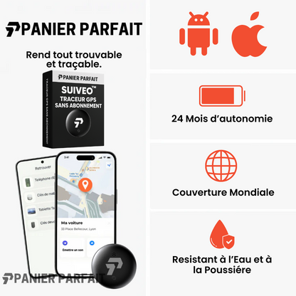 Traceur GPS sans abonnement compatible Android iOS