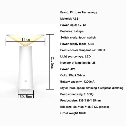 Lámpara de mesa LED portátil