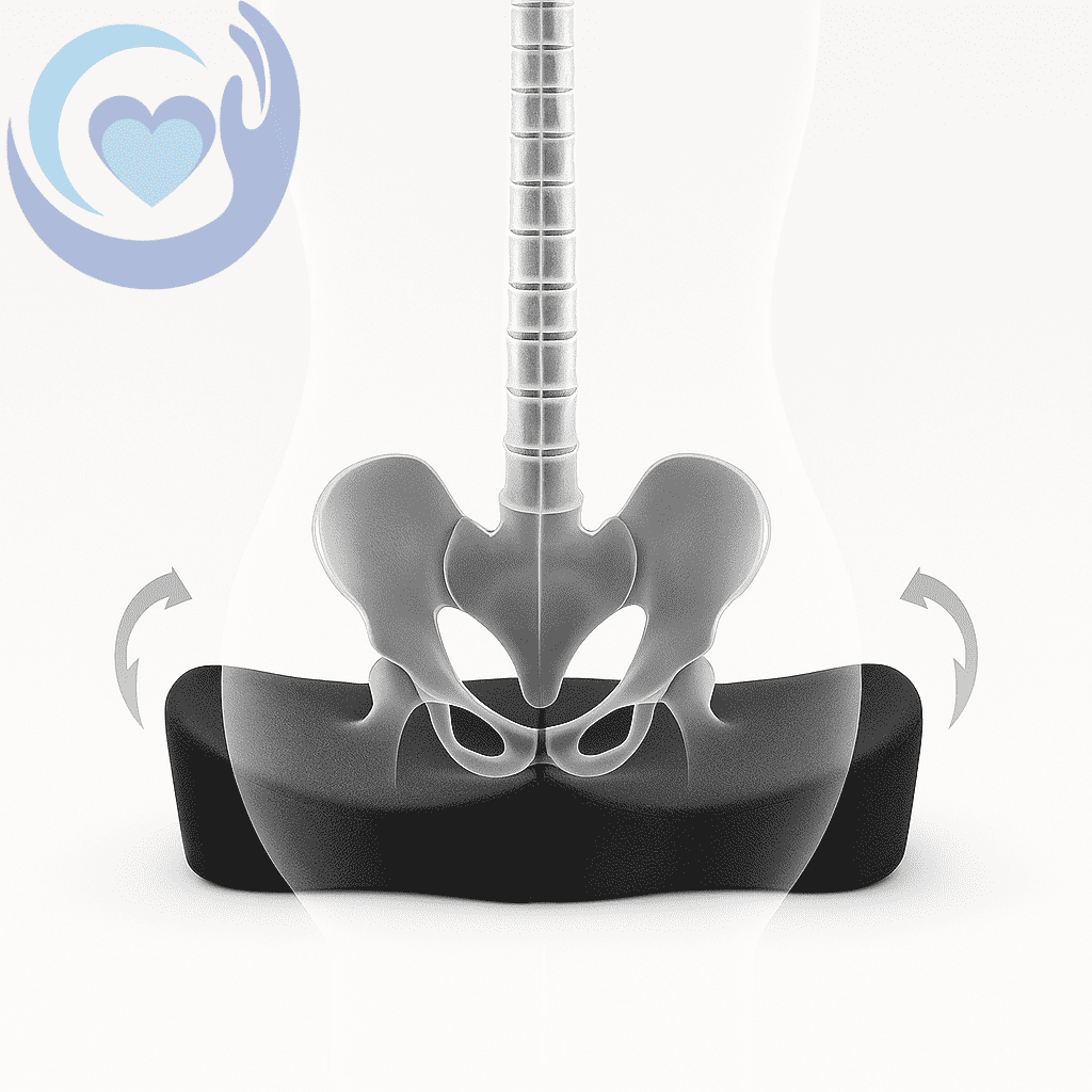 ErgoConfort™ – Cojín de Asiento con Alivio de Presión