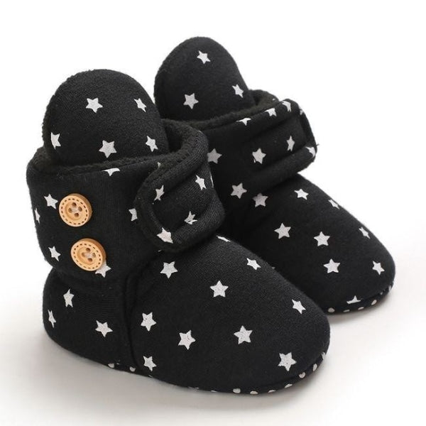 Chaussons bébé en polaire à fermeture scratch