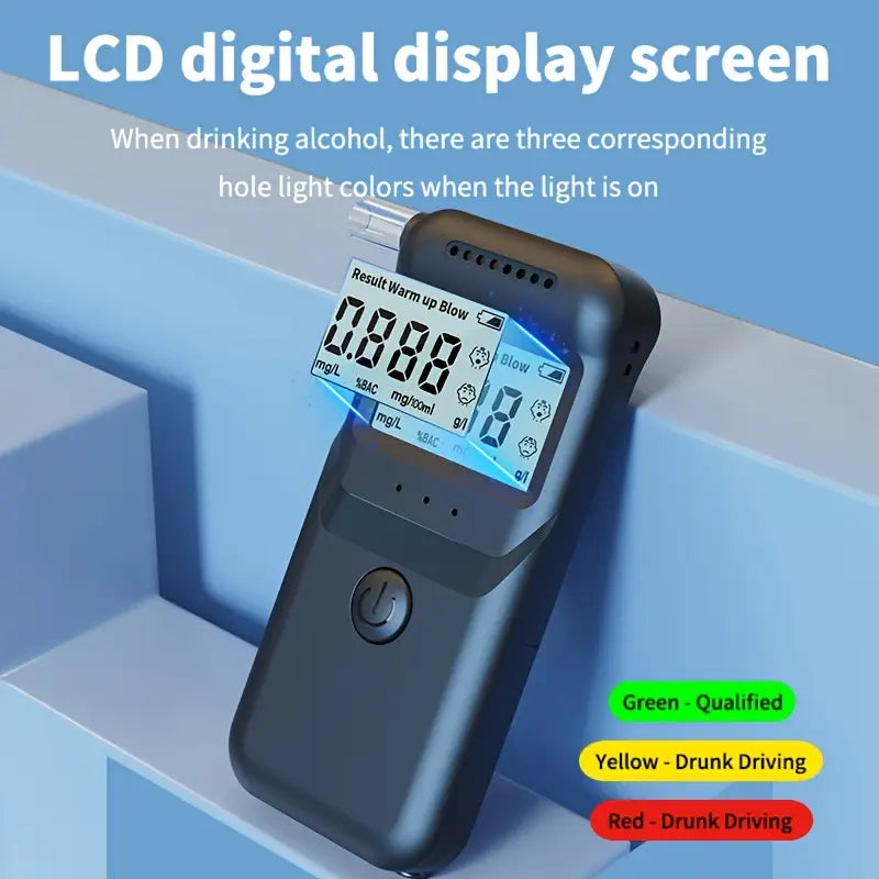 AlcoZen™ – Alcoholímetro Electrónico Portátil con Pantalla LCD Precisa