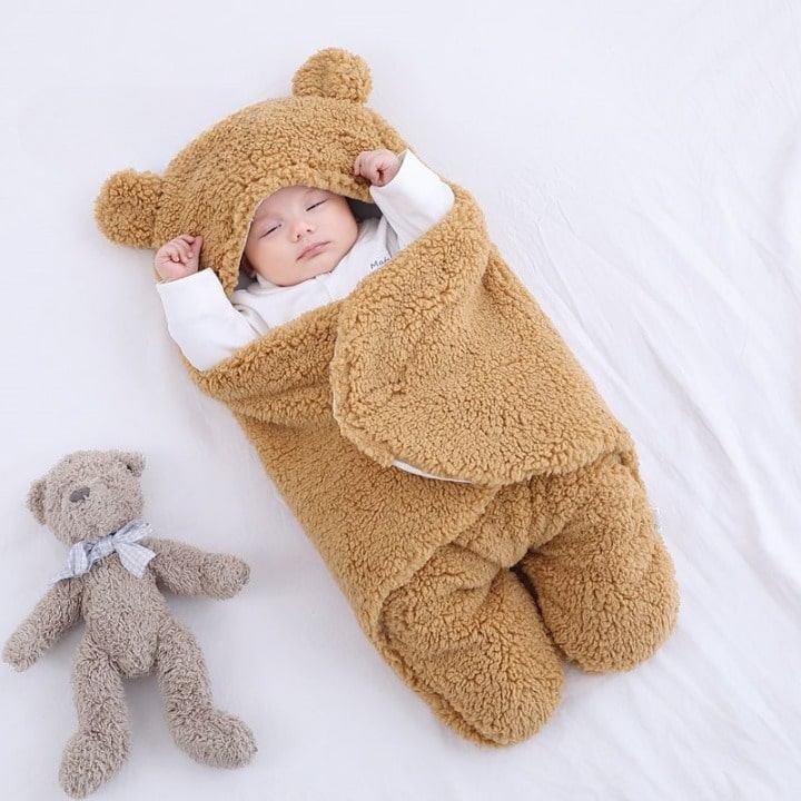 Nid d'ange polaire chaud pour emmaillotage bébé hiver