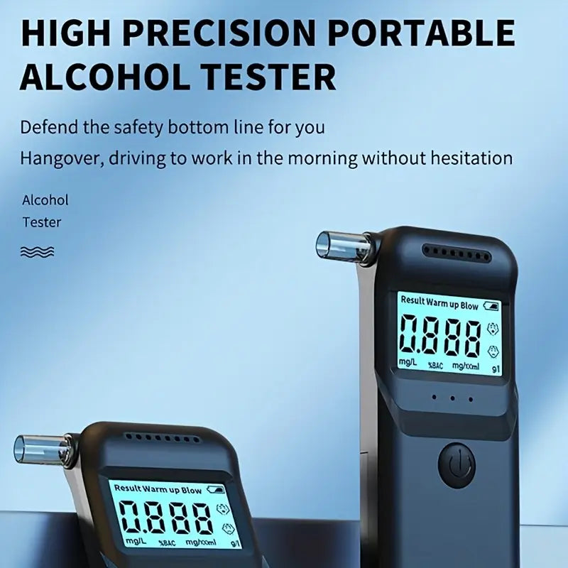 AlcoZen™ – Alcoholímetro Electrónico Portátil con Pantalla LCD Precisa